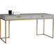 Jiro 63 X 24.25 inch Grey Shagreen Desk